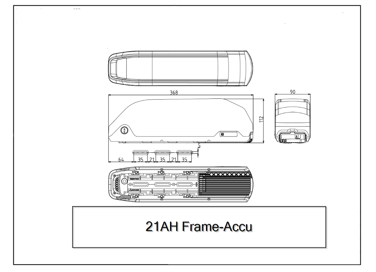 Voorwielmotor Ombouwset LED display frame accu