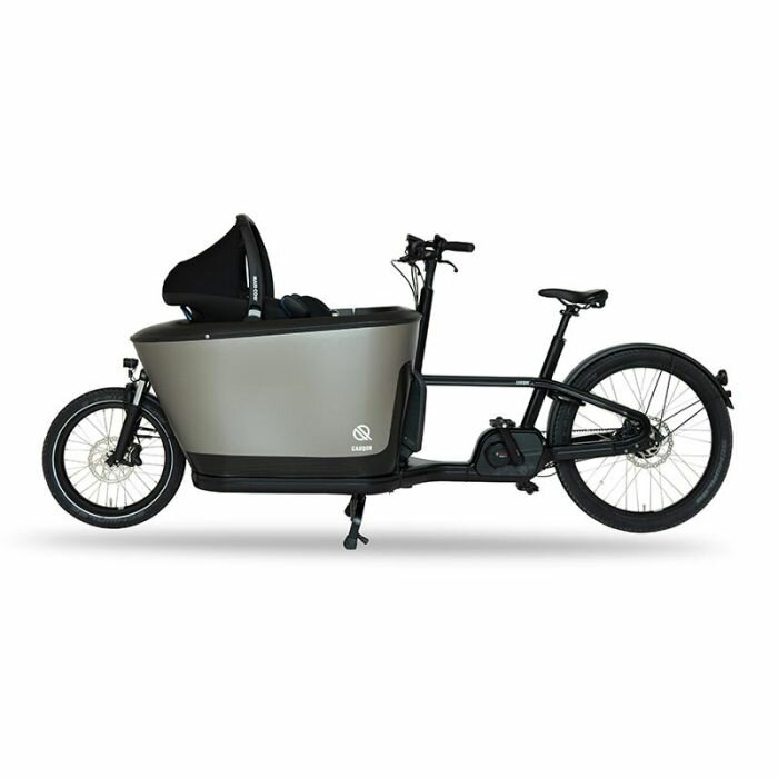 carqon bakfiets met maxi cosi adapter