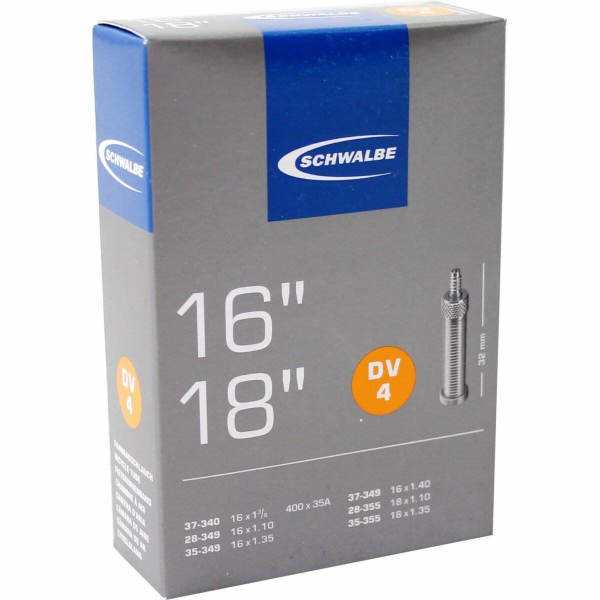 schwalbe binnenband dv4 16/18 inch