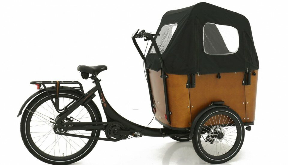 superior deluxe bakfiets bruin