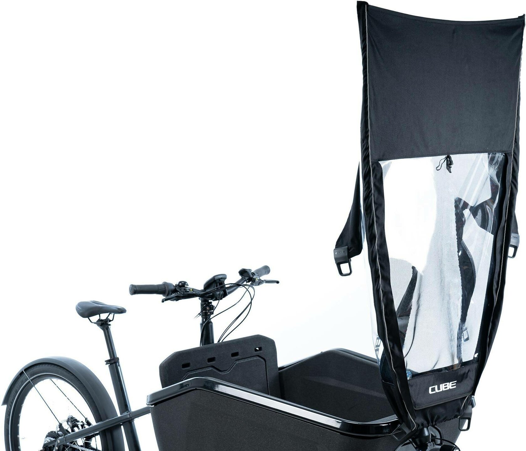 cube raincover cargo 2.0 zwart voor bakfietsen