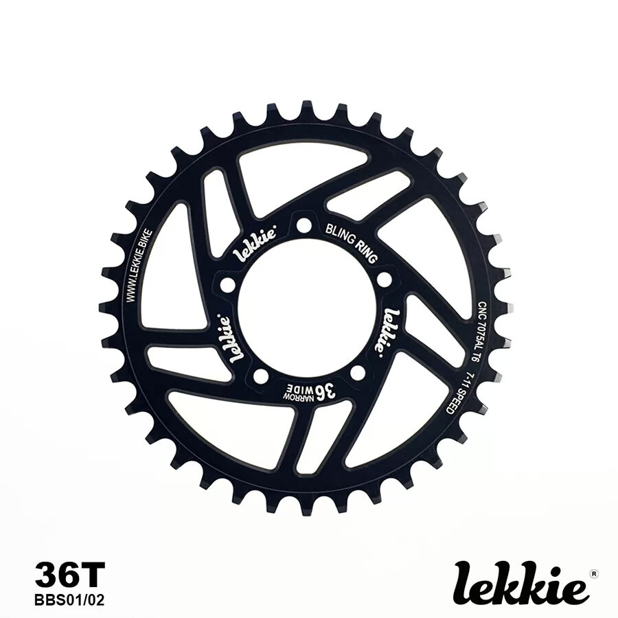 Lekkie Bling Ring voor Bafang BBS01/02 36T Narrow Wide