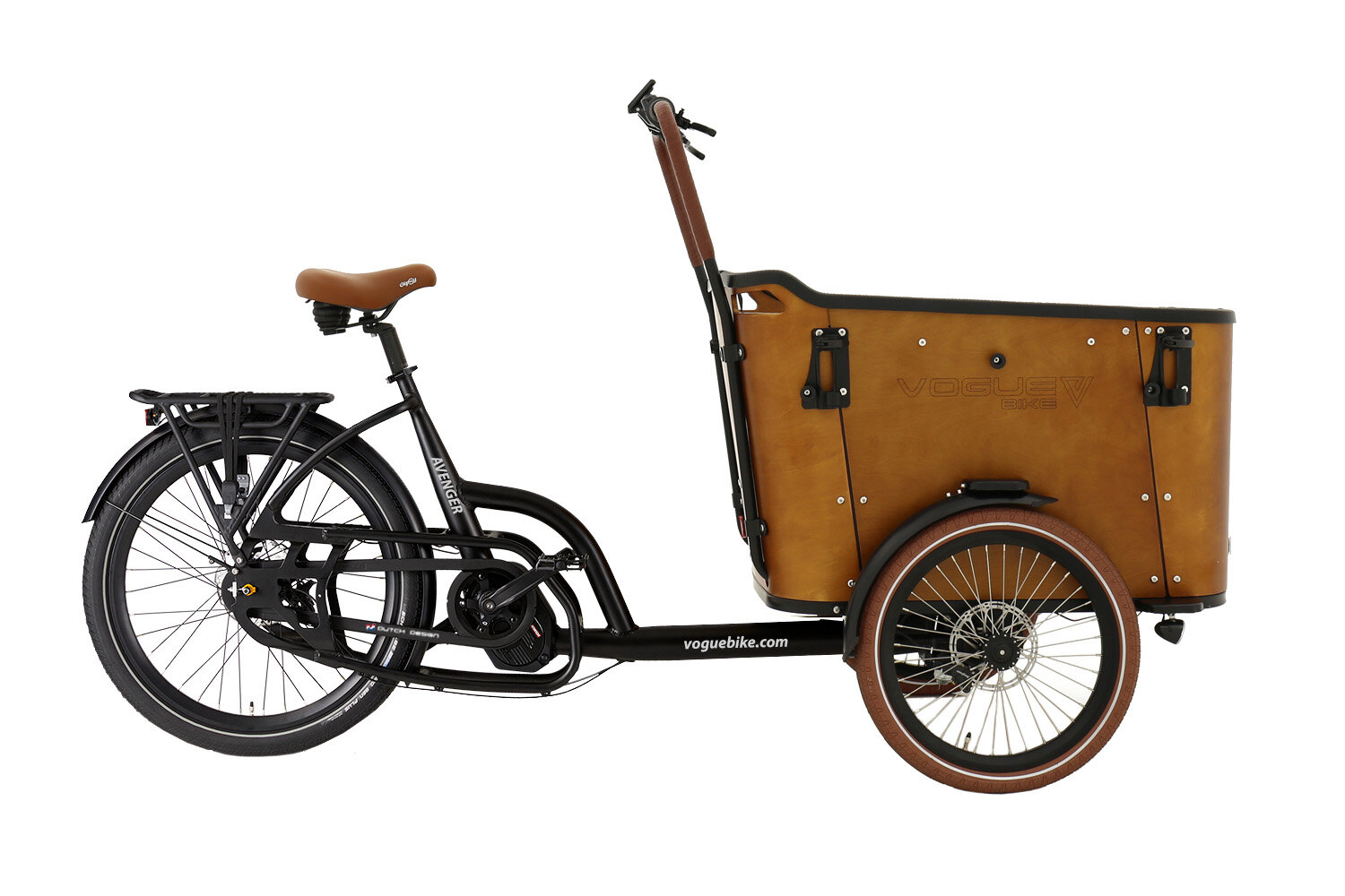 vogue avenger elektrische bakfiets bruin