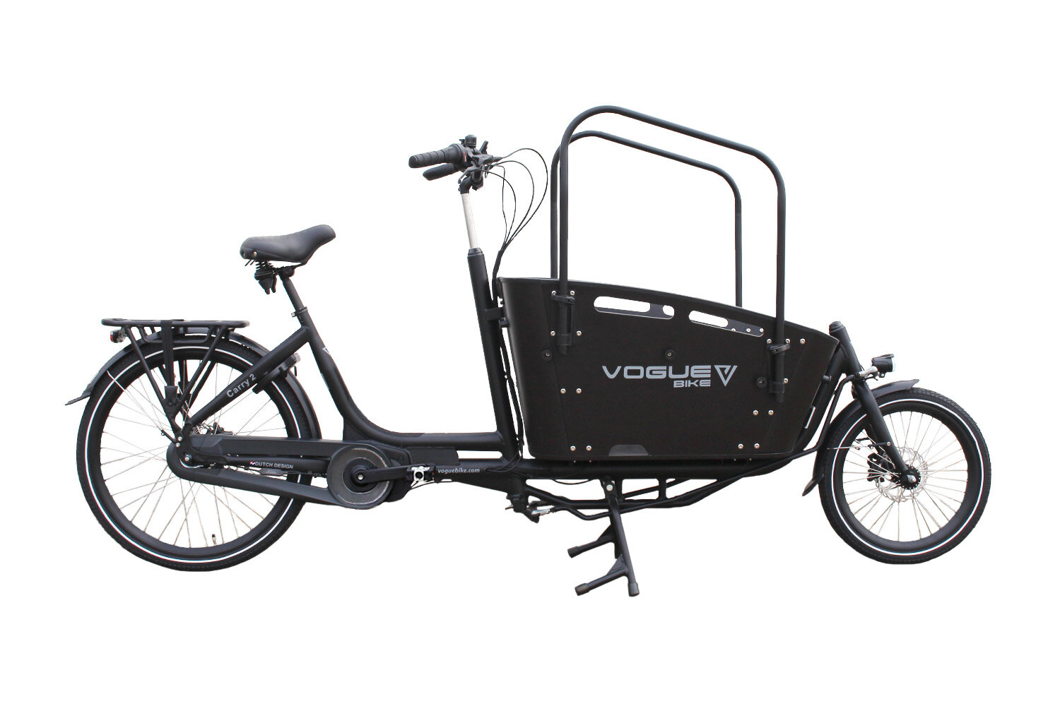 vogue carry 2 elektrische bakfiets zwart