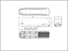 P-01 36V Li-ion frame accu 10.5ah 378W