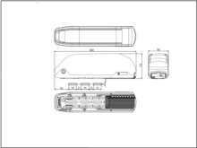 e-drive p-02 36v li-ion frame accu instructie tekening