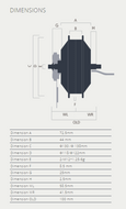 Voorwielmotor FM G320.250.R 201RPM