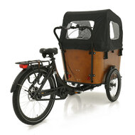 superior deluxe bakfiets met regenhuif