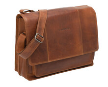 new looxs laptoptas fellini leer cognac 19 liter 15 inch