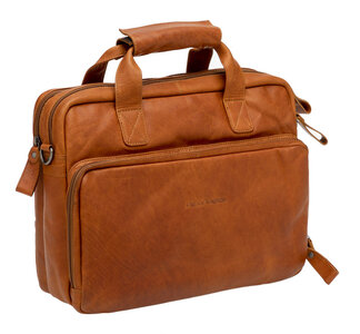 New Looxs Cali Laptoptas | 15 Inch | 17 Liter | Bruin Leer